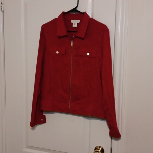 Rachel Roy Bright Red Linen Top - Picture 1 of 6